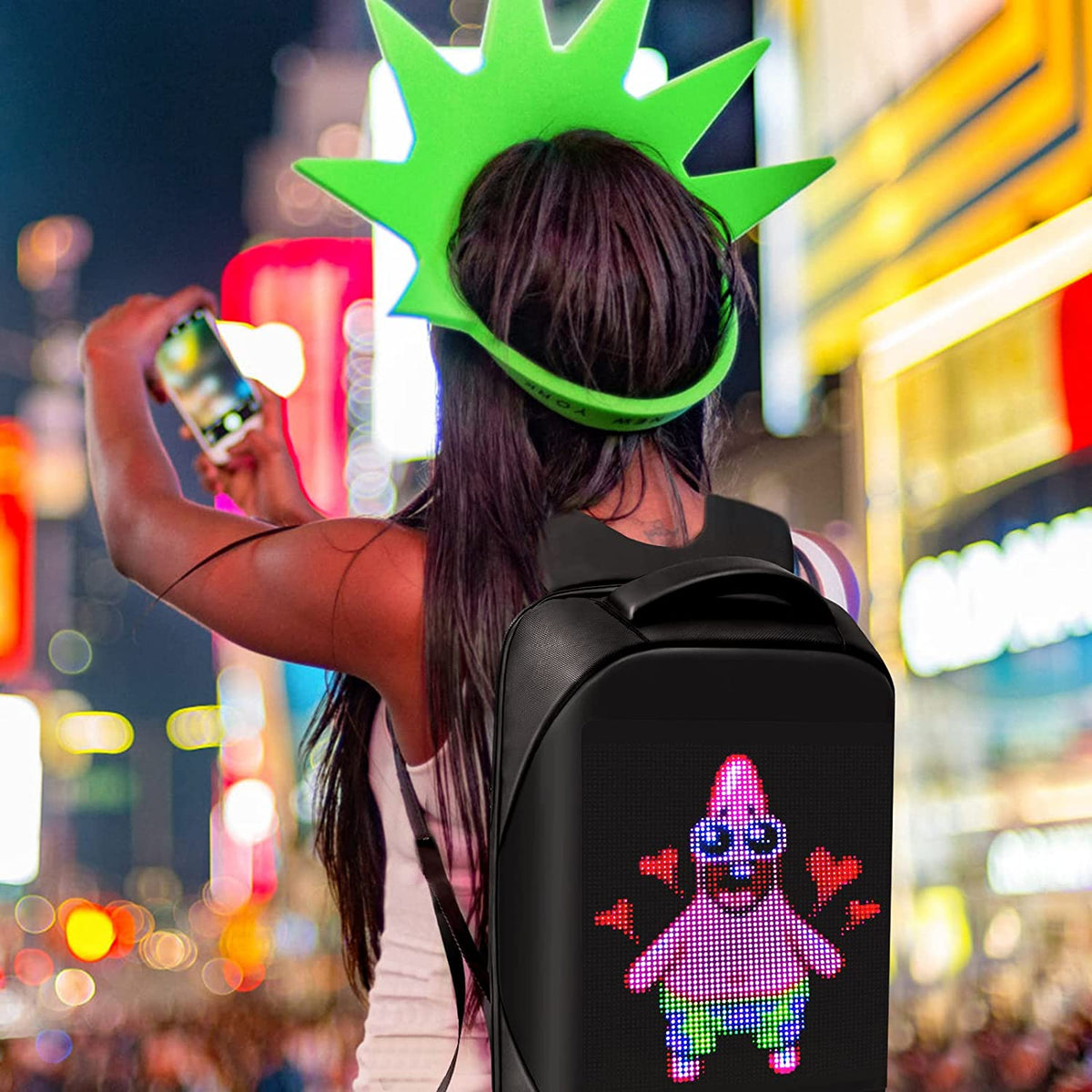 PixBag LED Display Laptop Backpack with App Control. –