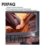 PIXPAQ OG Pro, Extreme Bright 1400 ANSI Lumen, 14500 Lumens, Native 1080P Fully Automatic, Android TV Projector for Home, 300