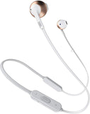 JBL T205BT Pure Bass Wireless Metal Earbud Headphones with Mic (Rosy Gold)