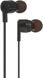 JBL T210 Pure Bass Premium Aluminum Build in-Ear Headphones with Mic & Tangle Free Cable (Black)