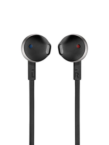 JBL T205BT Pure Bass Wireless Metal Earbud Headphones with Mic (Black)