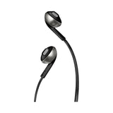 JBL Tune 205 Pure Bass Metal Earbud Headphones with Mic (Black)