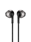 JBL T205BT Pure Bass Wireless Metal Earbud Headphones with Mic (Black)