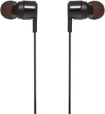 JBL T210 Pure Bass Premium Aluminum Build in-Ear Headphones with Mic & Tangle Free Cable (Black)