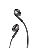 JBL T205BT Pure Bass Wireless Metal Earbud Headphones with Mic (Black)