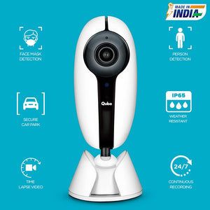 QUBO Smart Outdoor Security WiFi Camera (White)