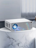 VIVID Projector Full HD Native 1080P Resolution, 4K Supported Android 9.0, RAM: 1GB, ROM: 16GB, BLUETOOTH: 4.0 , 8500 Lumens For Wi-Fi Bluetooth, Mira Cast Home Theatre LED Projector.